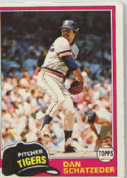 1981 Topps Baseball Cards      417     Dan Schatzeder